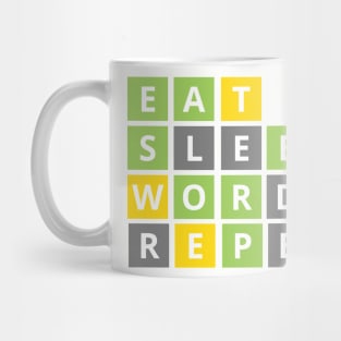 Eat, Sleep, Wordle, Repeat Wordle fan design Mug